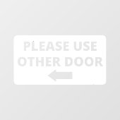 Gebruik alstublieft andere deur Storefront Decal (Vel)