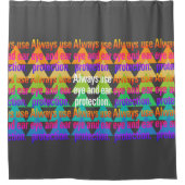 Gebruik altijd eye Spectrum Rainbow Blend Douchegordijn (Voorkant)