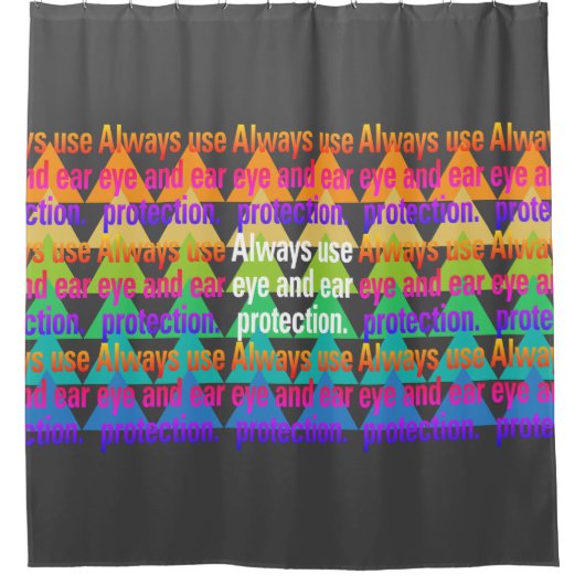 Gebruik altijd eye Spectrum Rainbow Blend Douchegordijn (Voorkant)