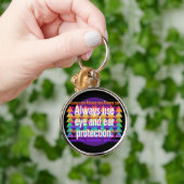 Gebruik altijd oog en oor Spectrum Rainbow Spot Sleutelhanger (Hand)