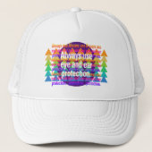 Gebruik altijd oog en oor Spectrum Rainbow Spot Trucker Pet (Voorkant)
