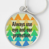 Gebruik altijd oog- en oorbescherming Spectrum Gfx Sleutelhanger (Voorkant)
