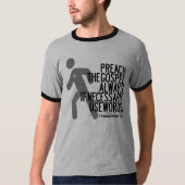 Gebruik altijd woorden om het evangelie te preken t-shirt (Voorkant)