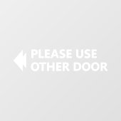 Gebruik Ander Deur Met Linkerpijl Raamsticker (Vel)