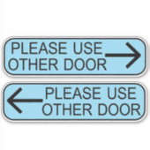 gebruik andere deur bord sticker (Voorkant)