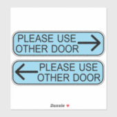 gebruik andere deur bord sticker (Vel)
