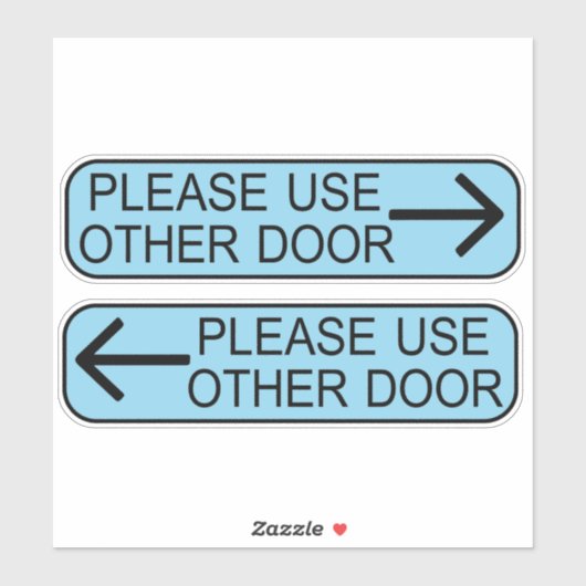 gebruik andere deur bord sticker (Vel)