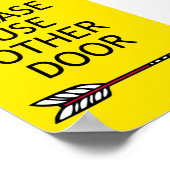 "Gebruik andere deur" Poster (Hoek)