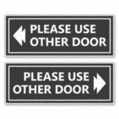 Gebruik andere deurmerken met pijlzwart sticker (Voorkant)