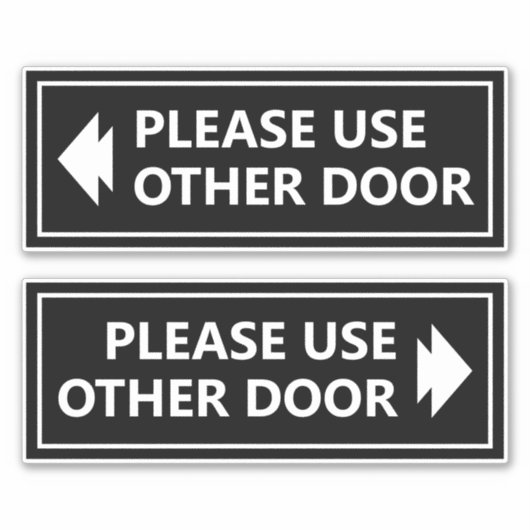 Gebruik andere deurmerken met pijlzwart sticker (Voorkant)