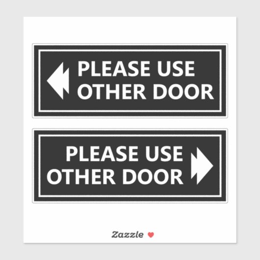 Gebruik andere deurmerken met pijlzwart sticker (Vel)