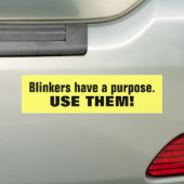 Gebruik autooogkleppen statement bumpersticker (Op auto)