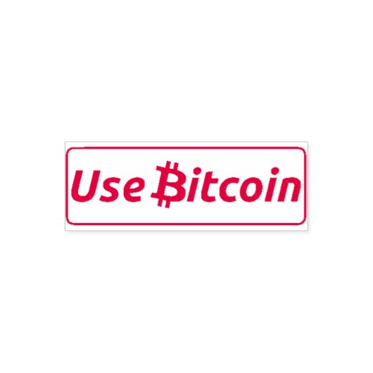Gebruik Bitcoin Zelfinking Rubber Stamp ₿ Zelfinktende Stempel (Design)