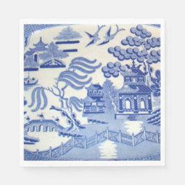 Gebruik Blue Willow Luncheon Napkins en je bent aa Servetten