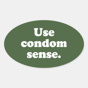 GEBRUIK CONDOOM VERSTAND OVALE STICKER