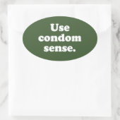 GEBRUIK CONDOOM VERSTAND OVALE STICKER (Tas)