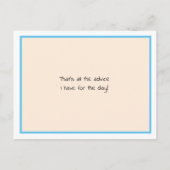 Gebruik de dag, Motto van Aanmoediging Briefkaart (Achterkant)