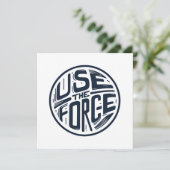 Gebruik de kracht 2 feestdagenkaart (Staand voorkant)