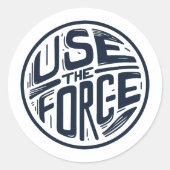 Gebruik de kracht 2 ronde sticker (Voorkant)