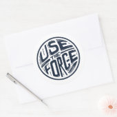 Gebruik de kracht 2 ronde sticker (Envelop)