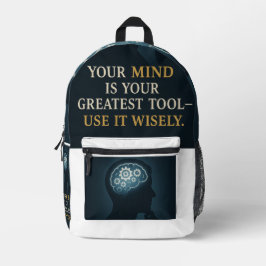 Gebruik de kracht van je geest bedrukte rugzak