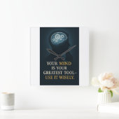 Gebruik de kracht van je geest vierkante klok (Huis)