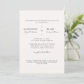 Gebruik de lichte champagne website Wedding II Kaart (Staand voorkant)