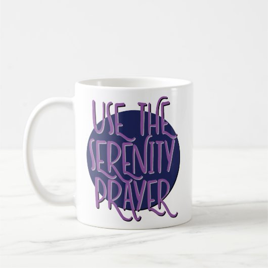 Gebruik de Mok Serenity Prayer Recovery (Links)