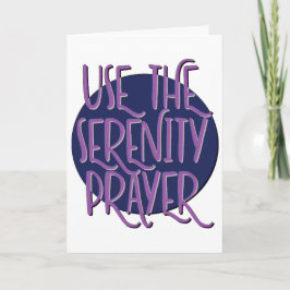 Gebruik de Sernity Prayer Recovery Slogan Kaart