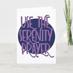 Gebruik de Sernity Prayer Recovery Slogan Kaart