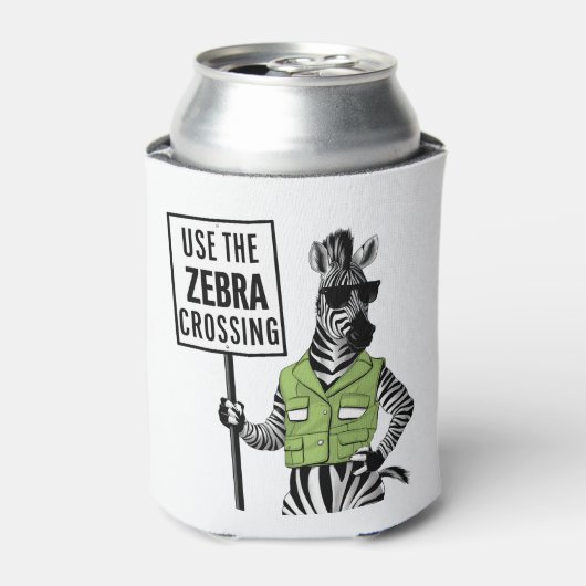 Gebruik de Zebra Crossing Blikjeskoeler (Blikje Voorkant)