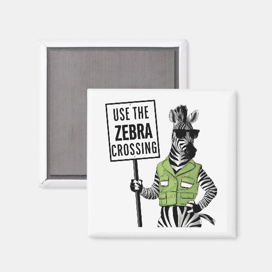 Gebruik de Zebra Crossing Magneet (Voorkant / Achterkant)