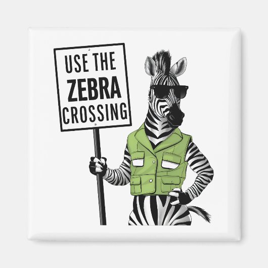 Gebruik de Zebra Crossing Magneet (Voorkant)