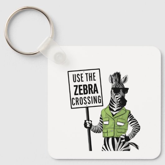 Gebruik de Zebra Crossing Sleutelhanger (Voorkant)
