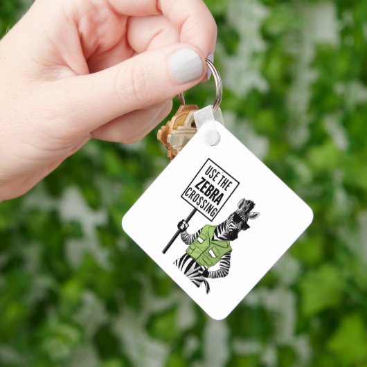 Gebruik de Zebra Crossing Sleutelhanger (Hand)