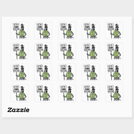 Gebruik de Zebra Crossing Vierkante Sticker