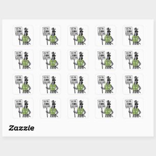 Gebruik de Zebra Crossing Vierkante Sticker