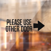Gebruik een andere deur raamsticker (Vel 2)