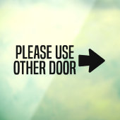 Gebruik een andere deur raamsticker (Vel 3)