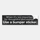 Gebruik een Bumpersticker. Bumpersticker (Voorkant)
