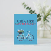 Gebruik een fiets Save the Planet Briefkaart (Staand voorkant)