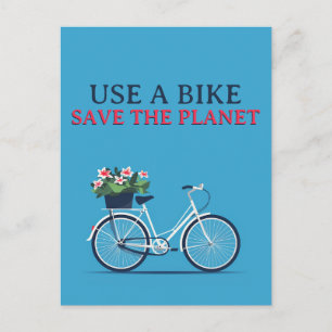 Gebruik een fiets Save the Planet Briefkaart
