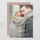 Gebruik eenvoudig bewerkbare kleur Save the Date K Bedankkaart (Voorkant / Achterkant)