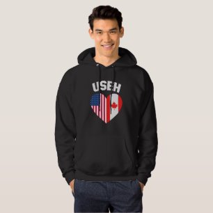 Gebruik EH Amerika Canada Vlag Grappig Amerikaans Hoodie