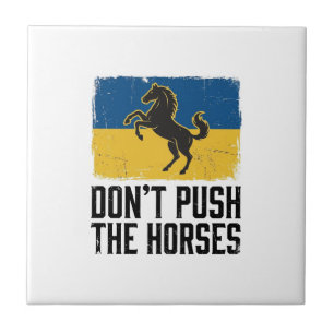 Gebruik geen kracht bij paarden Vintage Paard Tegeltje