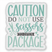 Gebruik geen schaar sticker (Voorkant)