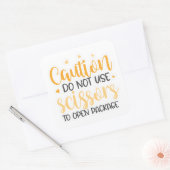 Gebruik geen schaar-sticker vierkante sticker (Envelop)