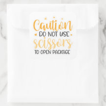 Gebruik geen schaar-sticker