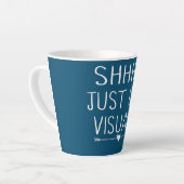 Gebruik gewoon Visuals Speciaal Onderwijsleraar Latte Mok (Linkerhoek)