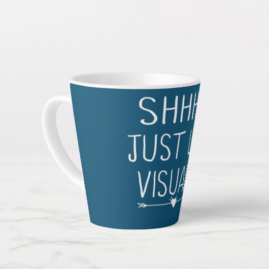 Gebruik gewoon Visuals Speciaal Onderwijsleraar Latte Mok (Linkerhoek)